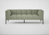 Quadro 3 Seater Sofa Siena Cotton Pistachio / Black