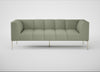 Quadro 3 Seater Sofa Siena Cotton Pistachio / Stainless Steel
