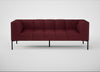 Quadro 3 Seater Sofa St Moritz Wool Red / Black