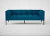 Quadro 3 Seater Sofa St Moritz Wool Teal / Black