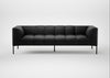Quadro 4 Seater Sofa Leather Grain Graphite 063 / Black