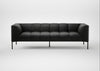 Quadro 4 Seater Sofa Linea Leather Black 622 / Black
