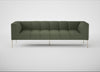 Quadro 4 Seater Sofa Loop Boucle Forest / Stainless Steel