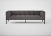 Quadro 4 Seater Sofa Loop Boucle Granite / Black
