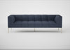 Quadro 4 Seater Sofa Loop Boucle Navy / Stainless Steel