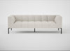 Quadro 4 Seater Sofa Loop Boucle Polar / Black