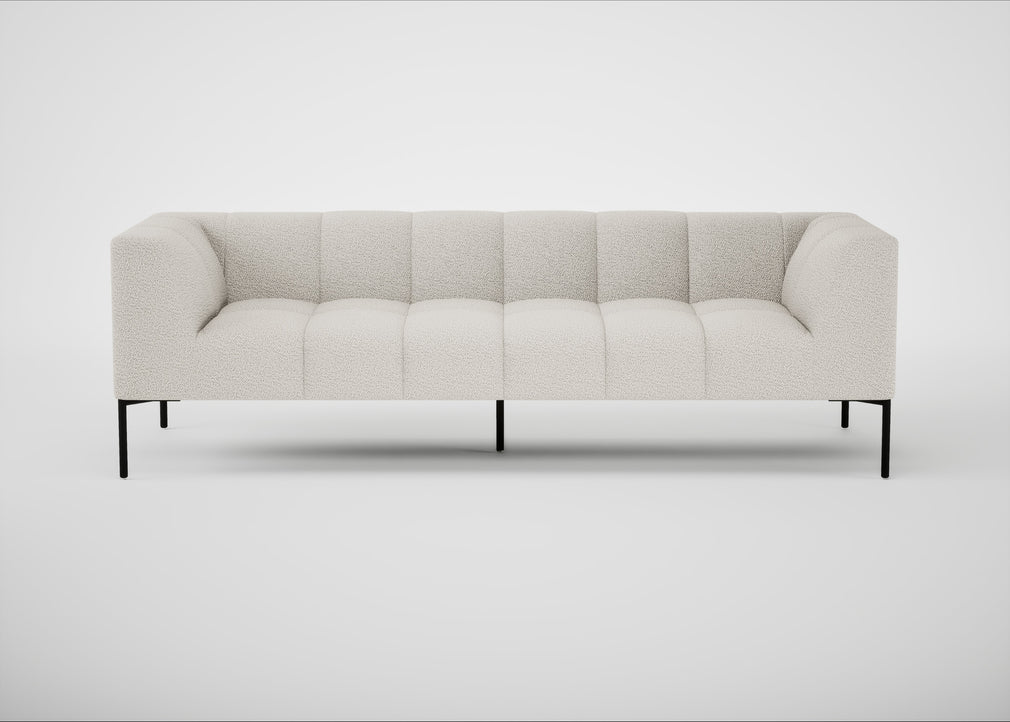 Quadro 4 Seater Sofa Loop Boucle Polar / Black