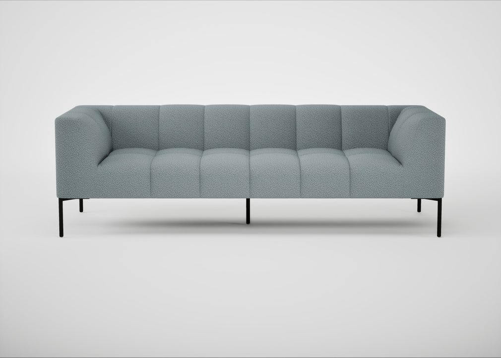 Quadro 4 Seater Sofa Loop Boucle Sky / Black