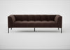 Quadro 4 Seater Sofa Nobilis Velvet Espresso / Black