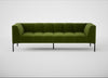 Quadro 4 Seater Sofa Nobilis Velvet Leaf / Black