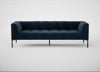 Quadro 4 Seater Sofa Nobilis Velvet Night / Black