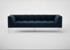 Quadro 4 Seater Sofa Nobilis Velvet Night / Stainless Steel