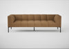 Quadro 4 Seater Sofa Siena Cotton Clay / Black