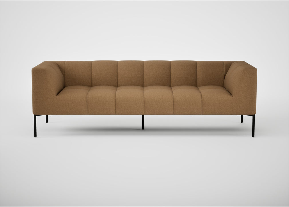 Quadro 4 Seater Sofa Siena Cotton Clay / Black