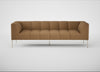 Quadro 4 Seater Sofa Siena Cotton Clay / Stainless Steel