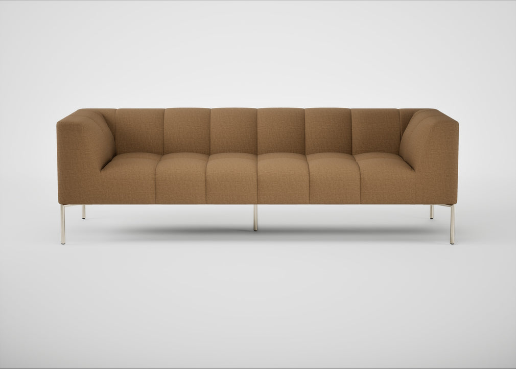Quadro 4 Seater Sofa Siena Cotton Clay / Stainless Steel