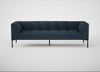Quadro 4 Seater Sofa Siena Cotton Deep Sea / Black
