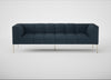 Quadro 4 Seater Sofa Siena Cotton Deep Sea / Stainless Steel