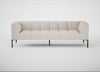Quadro 4 Seater Sofa Siena Cotton Natural / Black