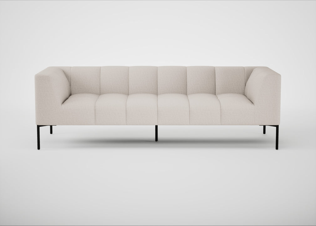 Quadro 4 Seater Sofa Siena Cotton Natural / Black
