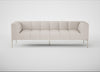 Quadro 4 Seater Sofa Siena Cotton Natural / Stainless Steel