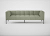 Quadro 4 Seater Sofa Siena Cotton Pistachio / Black