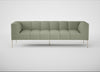 Quadro 4 Seater Sofa Siena Cotton Pistachio / Stainless Steel