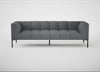 Quadro 4 Seater Sofa Siena Cotton Shale Grey / Black