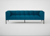 Quadro 4 Seater Sofa St Moritz Wool Teal / Black