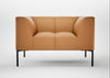 Quadro Armchair Daino Leather Parchment / Black