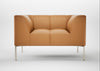 Quadro Armchair Daino Leather Parchment / Stainless Steel