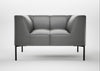 Quadro Armchair Daino Leather Steel / Black