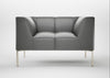Quadro Armchair Daino Leather Steel / Stainless Steel