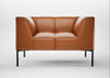 Quadro Armchair Daino Leather Treacle / Black