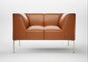 Quadro Armchair Daino Leather Treacle / Stainless Steel