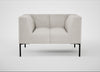 Quadro Armchair Leather Grain White 000 / Black