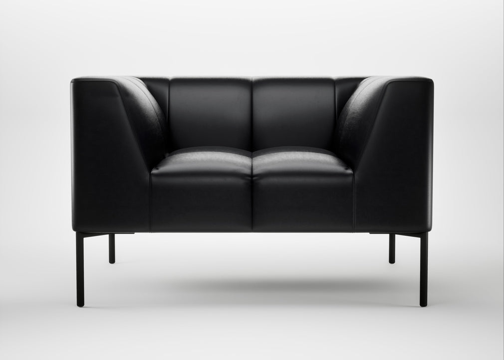 Quadro Armchair Leather Stonewash Black 263 / Black