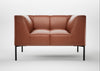 Quadro Armchair Leather Stonewash Light Brown 274 / Black
