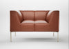Quadro Armchair Leather Stonewash Light Brown 274 / Stainless Steel