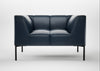 Quadro Armchair Leather Stonewash Navy Blue 279 / Black