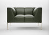 Quadro Armchair Leather Stonewash Vintage Green 278 / Stainless Steel