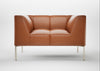 Quadro Armchair Linea Leather Brown 680 / Stainless Steel