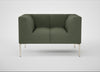 Quadro Armchair Loop Boucle Forest / Stainless Steel