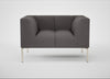 Quadro Armchair Loop Boucle Granite / Stainless Steel