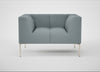 Quadro Armchair Loop Boucle Sky / Stainless Steel