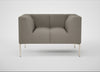 Quadro Armchair Loop Boucle Taupe / Stainless Steel