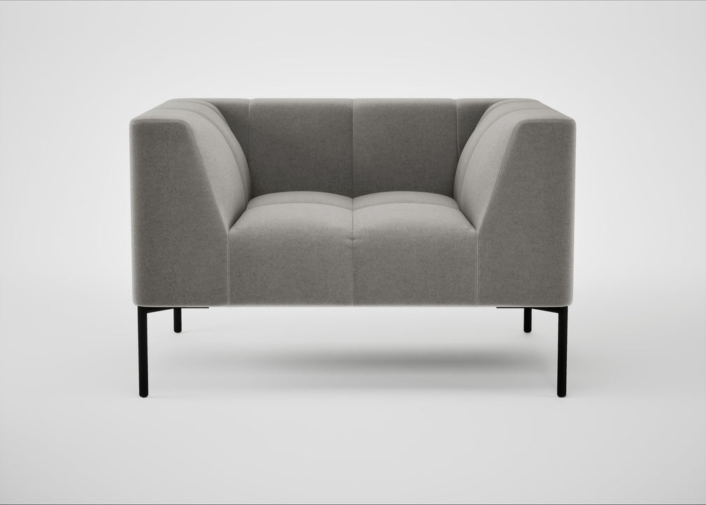 Quadro Armchair Nobilis Velvet Dolphin / Black