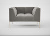 Quadro Armchair Nobilis Velvet Dolphin / Stainless Steel