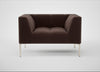 Quadro Armchair Nobilis Velvet Espresso / Stainless Steel