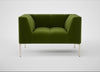 Quadro Armchair Nobilis Velvet Leaf / Stainless Steel